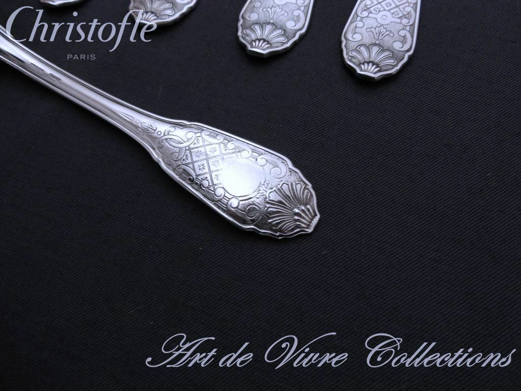 Christofle Cardeilhac STERLING Silver ROYAL CISELE 12 Fish Knives 750gr