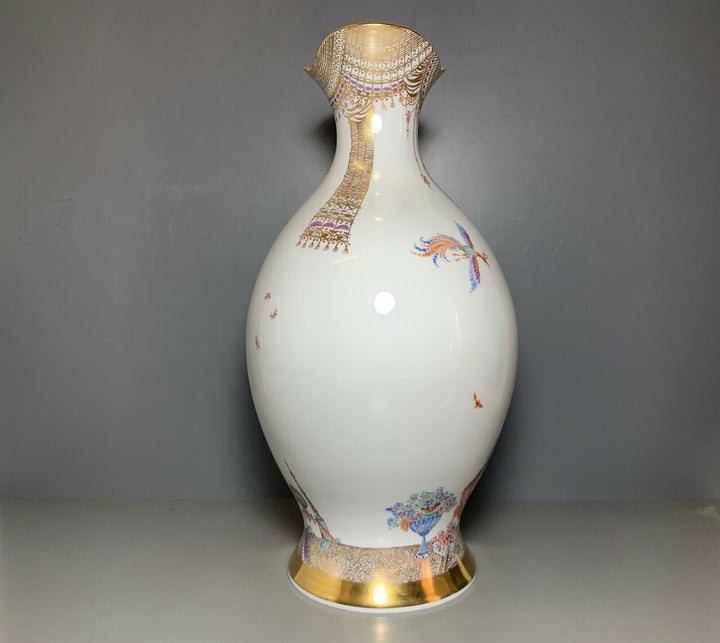 GROSSE MEISSEN VASE 1001 NACHT VIEL GOLD HEINZ WERNER SEHR GUTER ZUSTAND H:45cm
