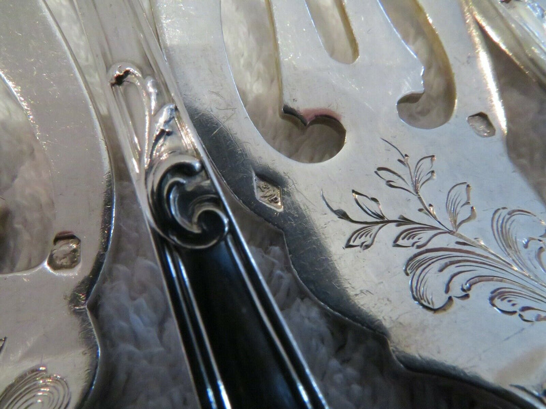 1900 french silver (minerve 950) 10 fish forks E Puiforcat french rococo st