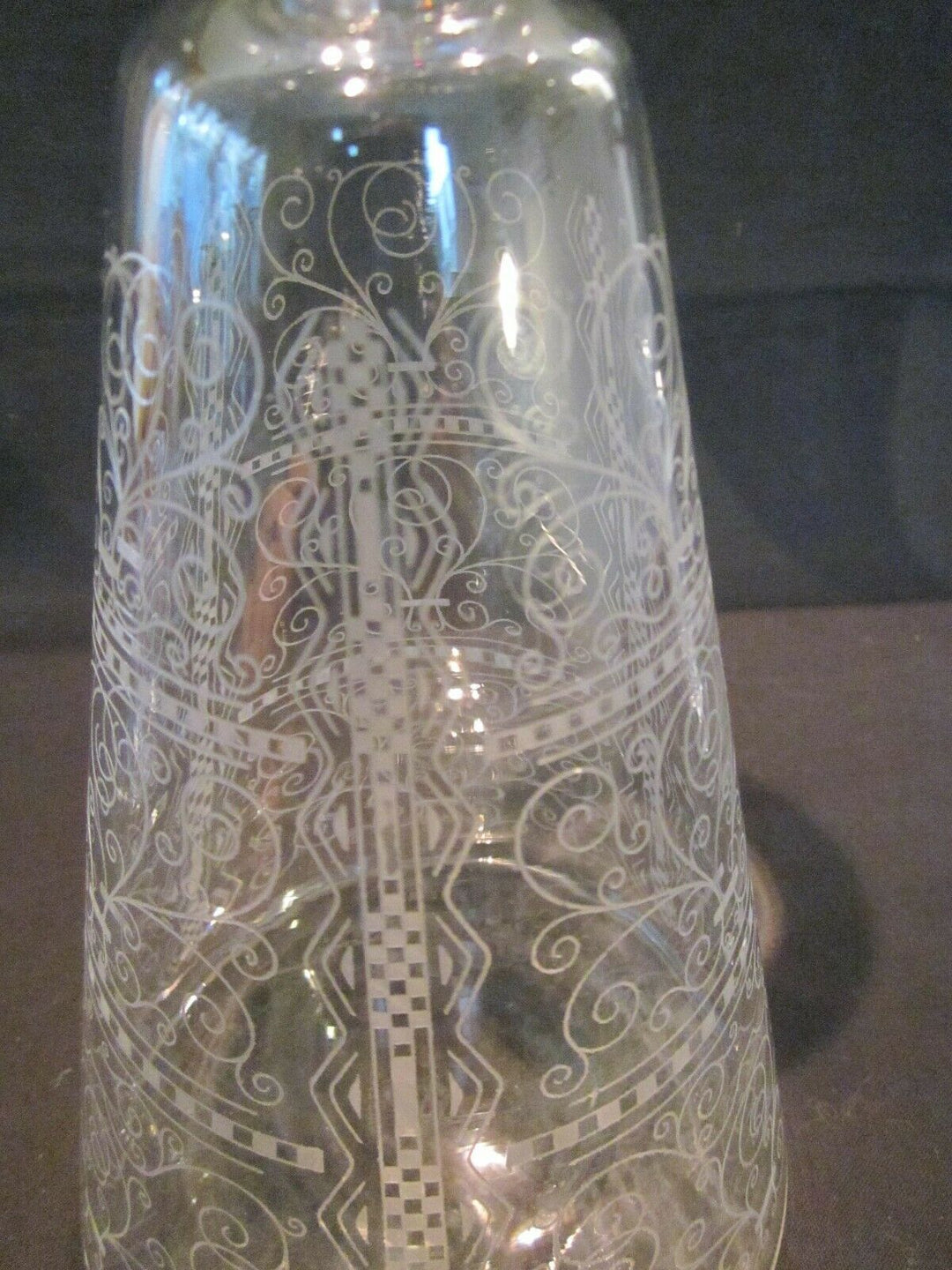 Baccarat Karaffe mit 2 Gläser das Set ist signiert