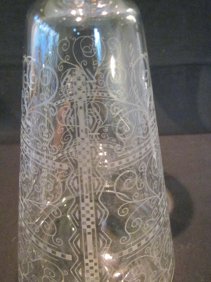 Baccarat Karaffe mit 2 Gläser das Set ist signiert