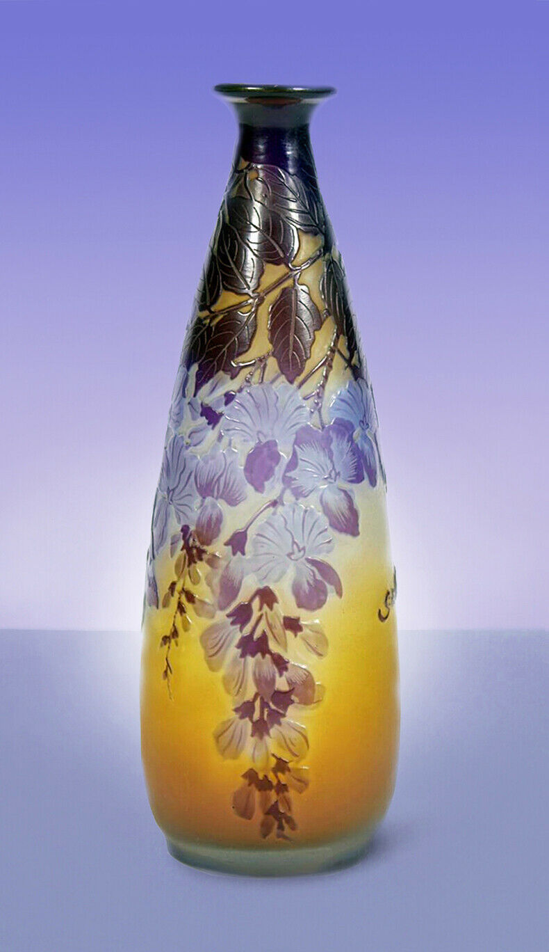 エミール・ガレ 藤の花 花瓶 エミールガレ(GALLE) 藤の花の花瓶 – アンティークテーブルウェア