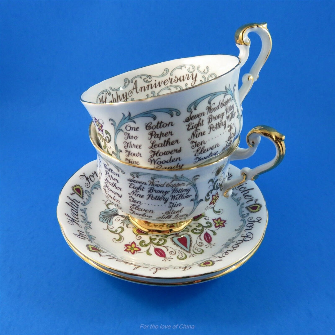 パラゴン　可愛いハッピーアニバーサリーカップ&ソーサー