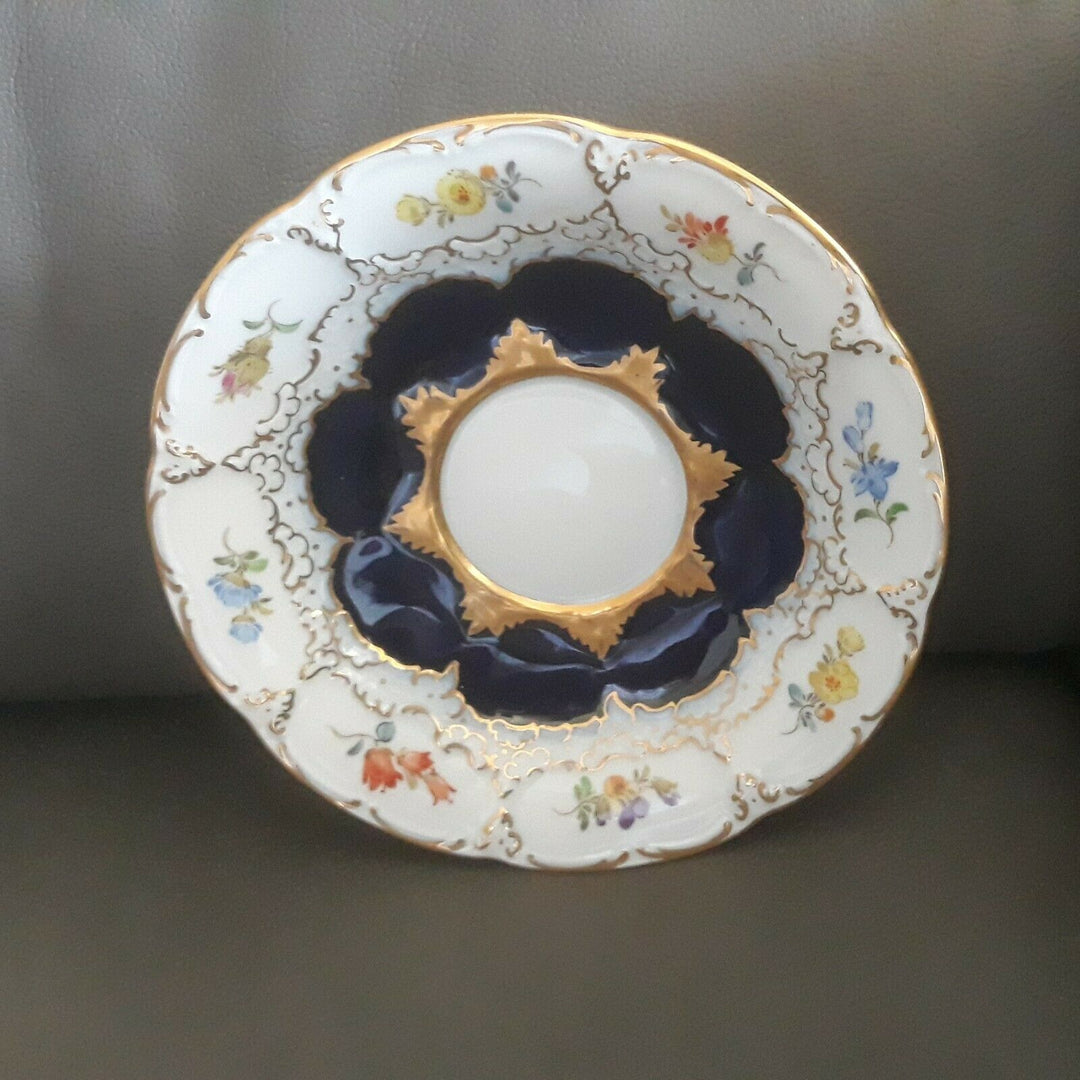 マイセン　モカセット　Bフォーム　コバルトブルー