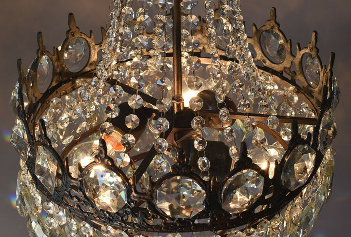 Empire Antique Style Vintage Crystal Chandelier, Ceiling lighting Pendant Lamp