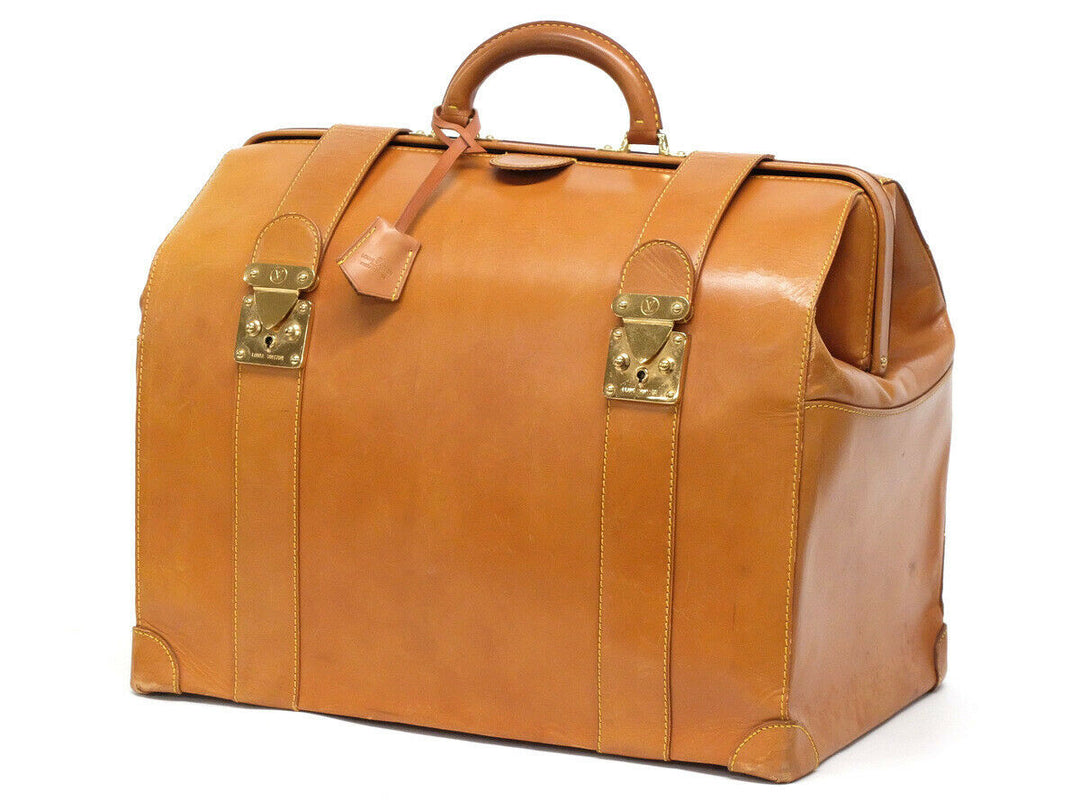 AUTH LOUIS VUITTON SPO Doctor Bag Travel Case Hand Bag Caramel Nomade