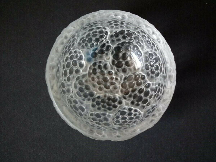 Rene Lalique Clear & Frosted Glass 'Cernay' Inkwell