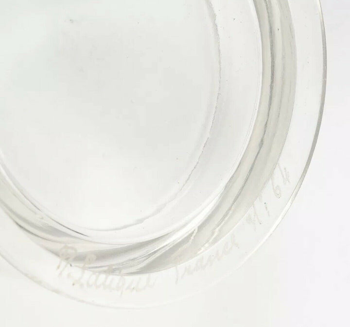 Boite Isabelle Patine Gris René Lalique Grey Stained Glass Box Jar R.Lalique