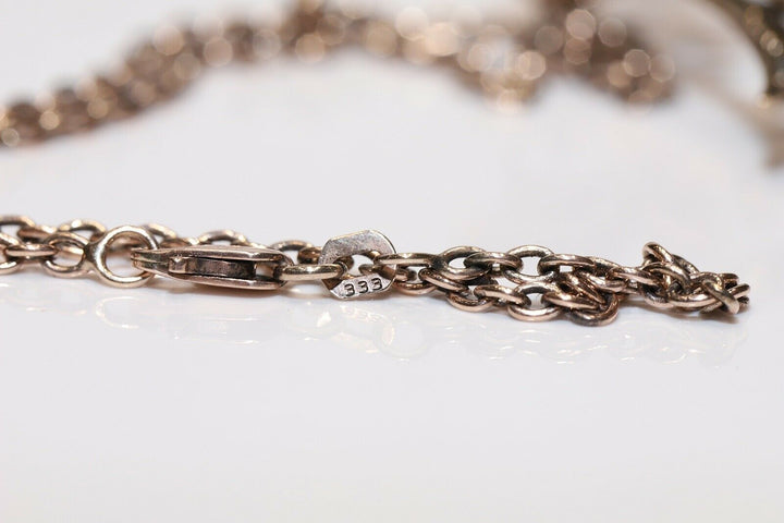 アンティーク オリジナル オスマン朝 8K ゴールド 天然ローズカット ダイヤモンド・ルビー ネックレス