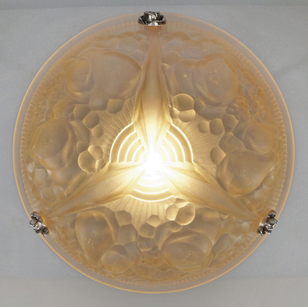 ミューラー兄弟　作：1930フランスアールデコ調シャンデリアランプ