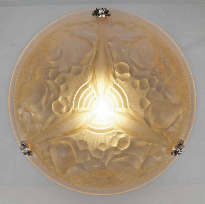 ミューラー兄弟　作：1930フランスアールデコ調シャンデリアランプ