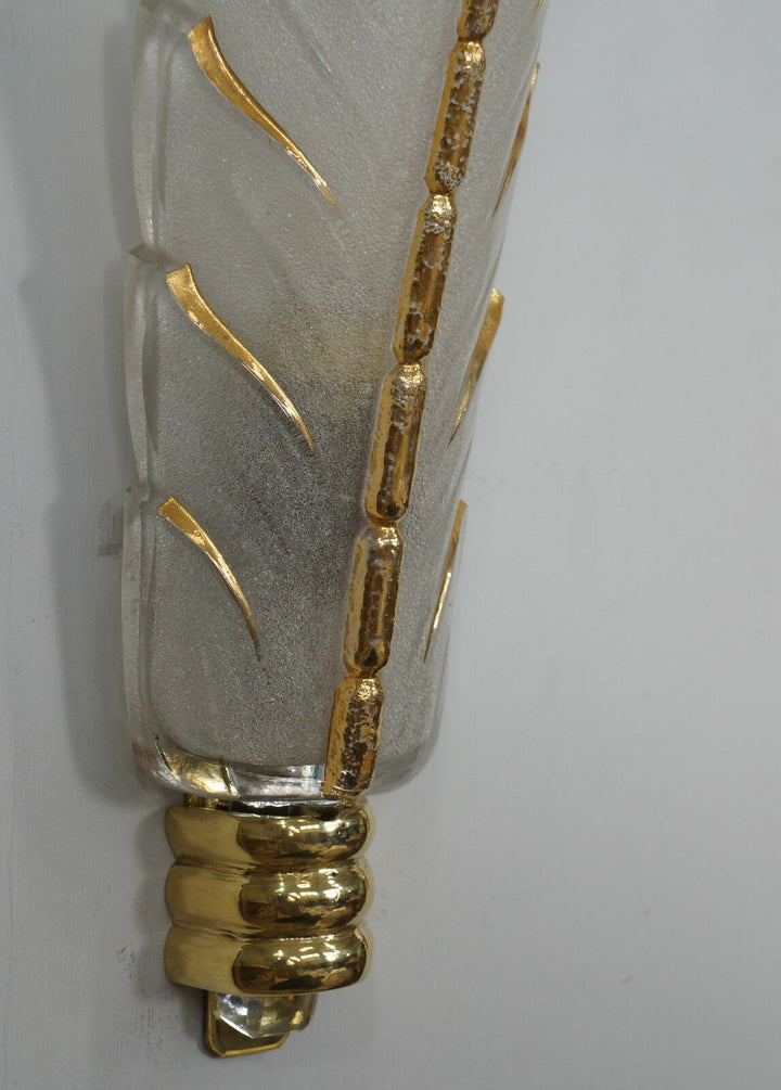 PETITOT : PAIR OF FRENCH ART DECO WALL SCONCES . lights Ezan EJG lamp 1930