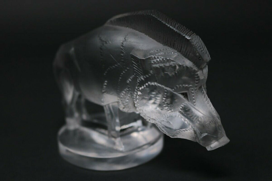 Rene Lalique Clear Glass 'Sanglier' Mascot