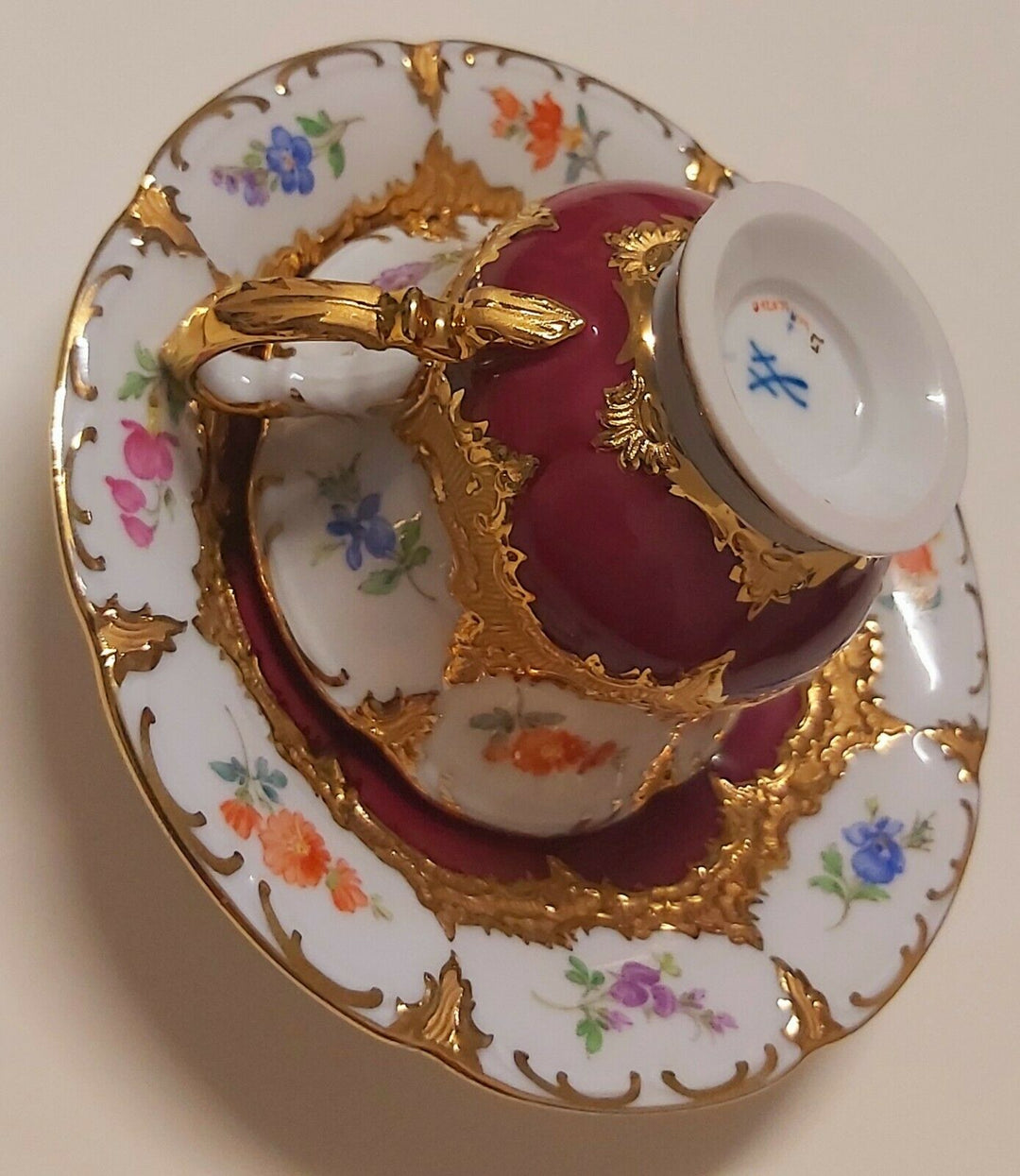 マイセン　モカセット　Bフォーム　2級品