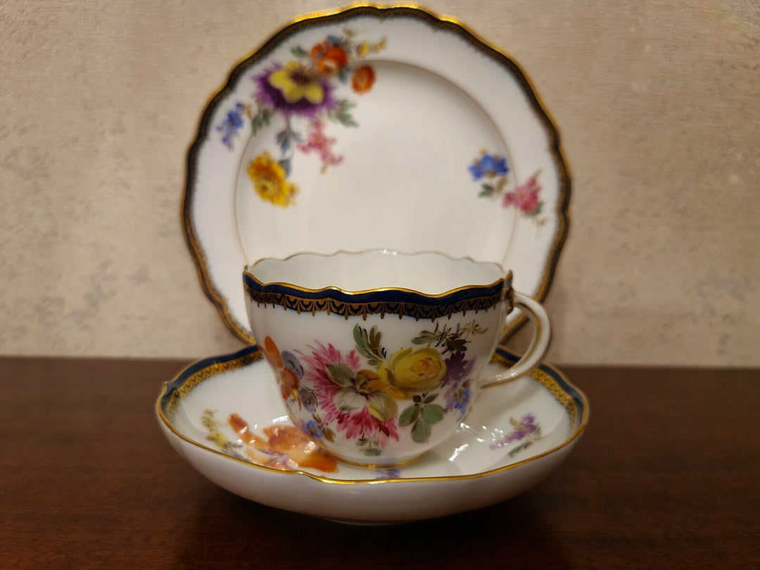 Meissen Porzellan A-Kante Kaffeegedeck 1.Wahl Knaufzeit