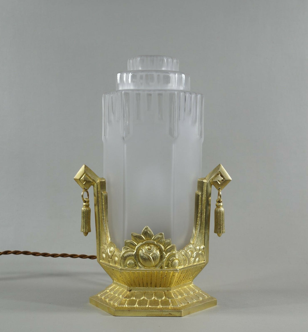 PIERRE GILLES : FRENCH BRONZE ART DECO LAMP 1930 ...... France degué muller era