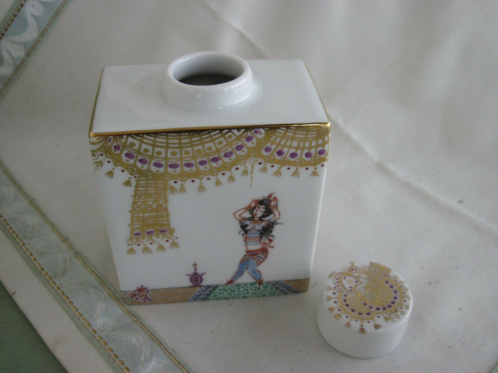 Schöne Meissen Teedose in Dekor 1001 Nacht