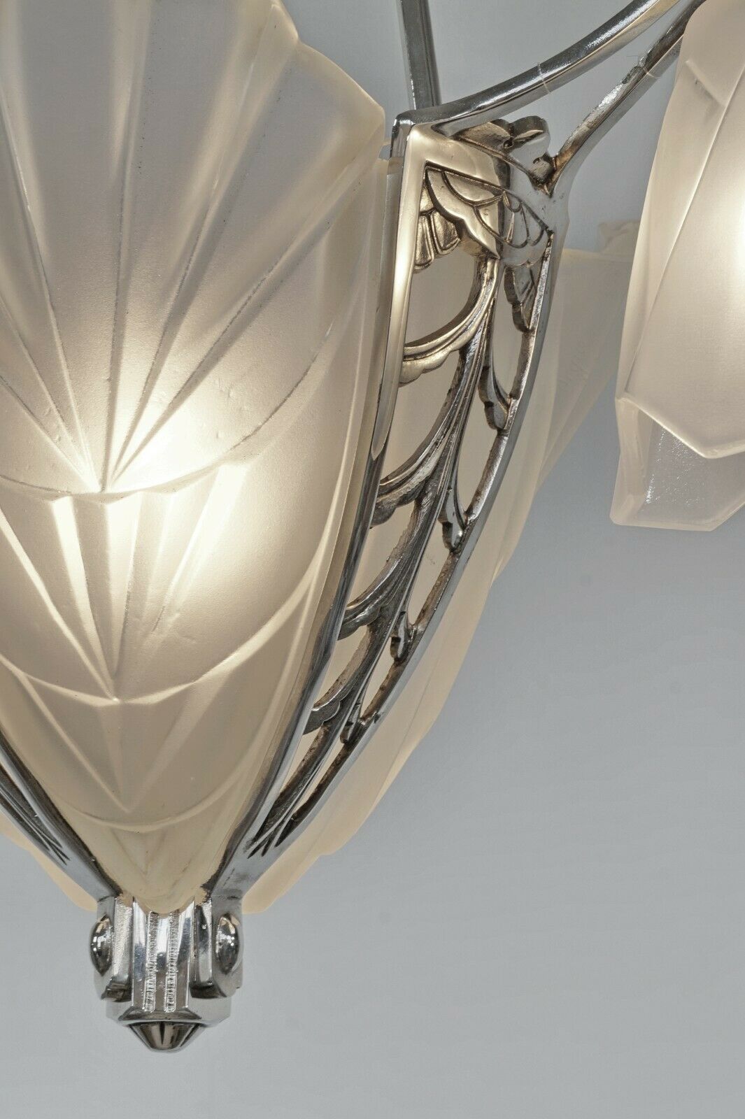 DEGUÉ & JAMAIN : FRENCH 1930 ART DECO CHANDELIER ....... lamp muller era France