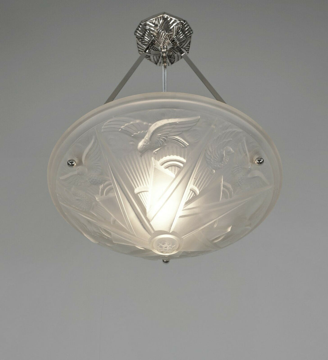 HETTIER VINCENT & HANOTS : French art deco pendant ..... 1930 chandelier France