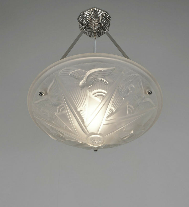 HETTIER VINCENT & HANOTS : French art deco pendant ..... 1930 chandelier France