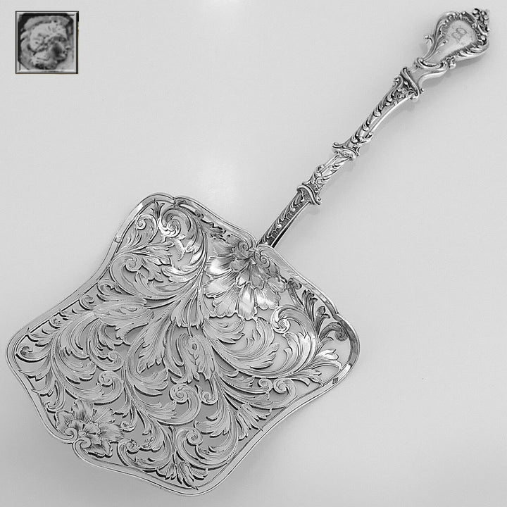Soufflot French All Sterling SilverAsparagus Pastry Toast Server