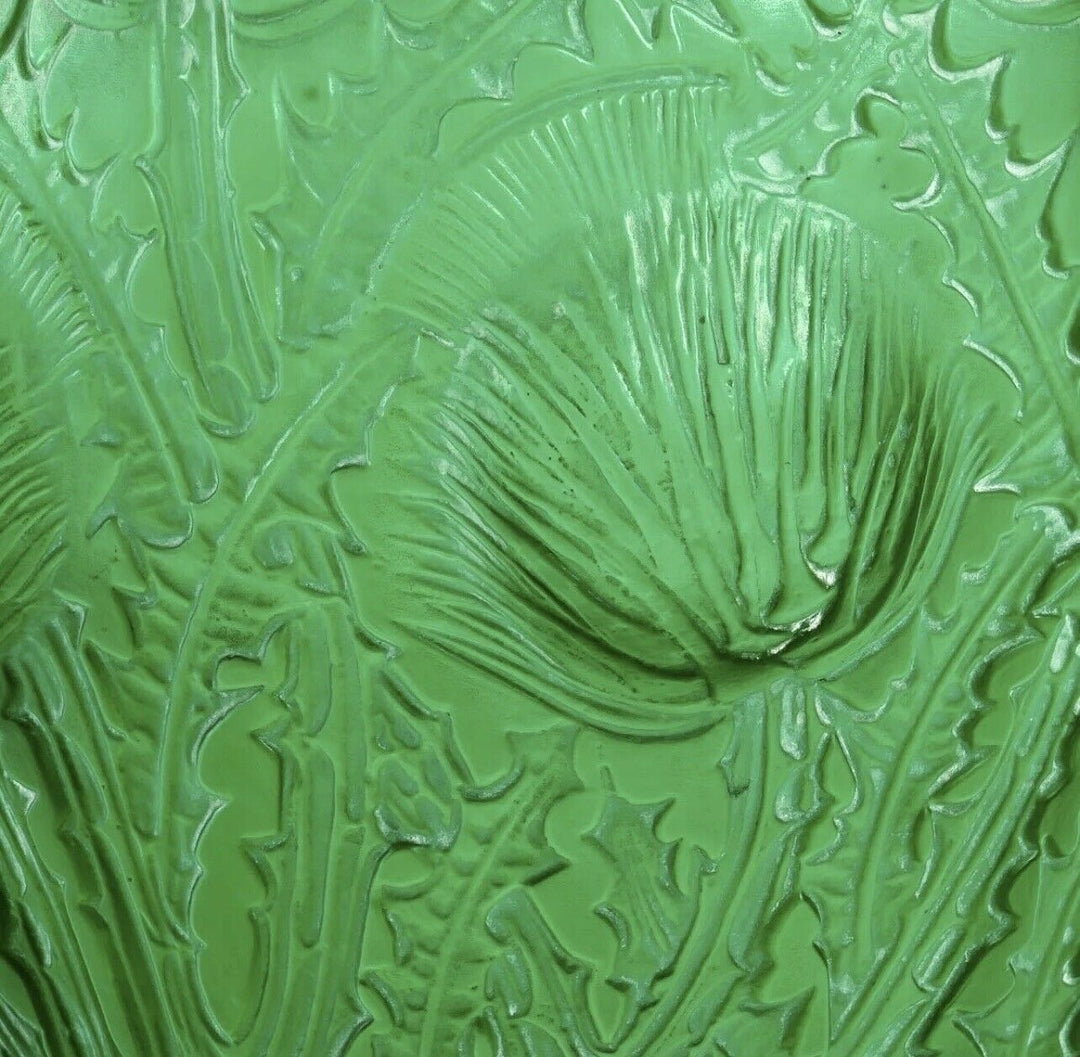 Vase Domremy René Lalique Vert Émeraude Patine Blanc R.Lalique Emerald Green