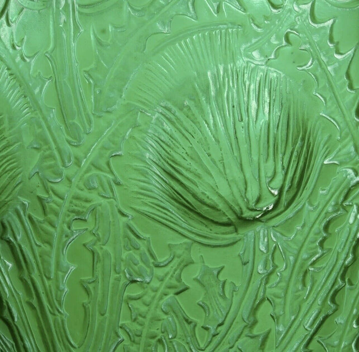 Vase Domremy René Lalique Vert Émeraude Patine Blanc R.Lalique Emerald Green