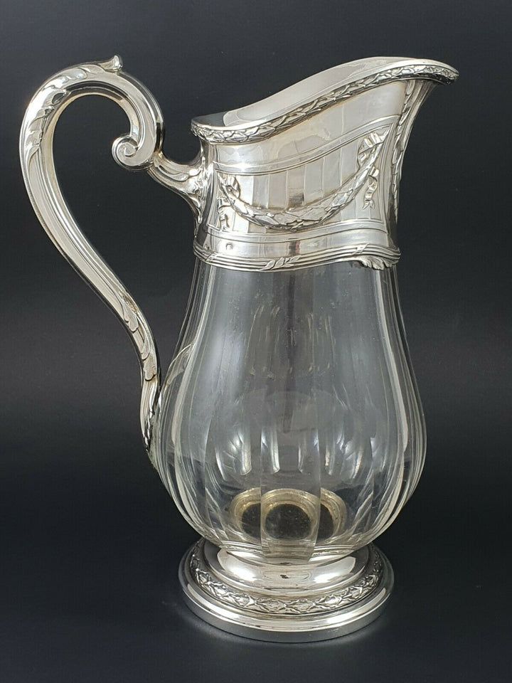 Puiforcat Aiguière en cristal et argent massif Minerve
