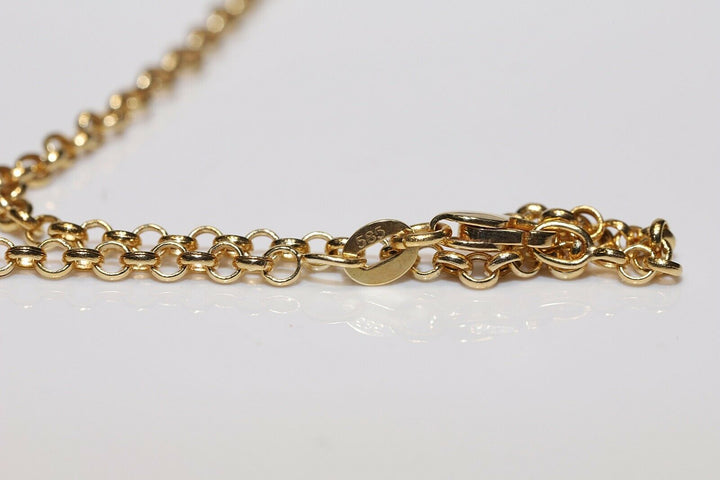 ヴィンテージ 14K エナメル パール 女性像のネックレス