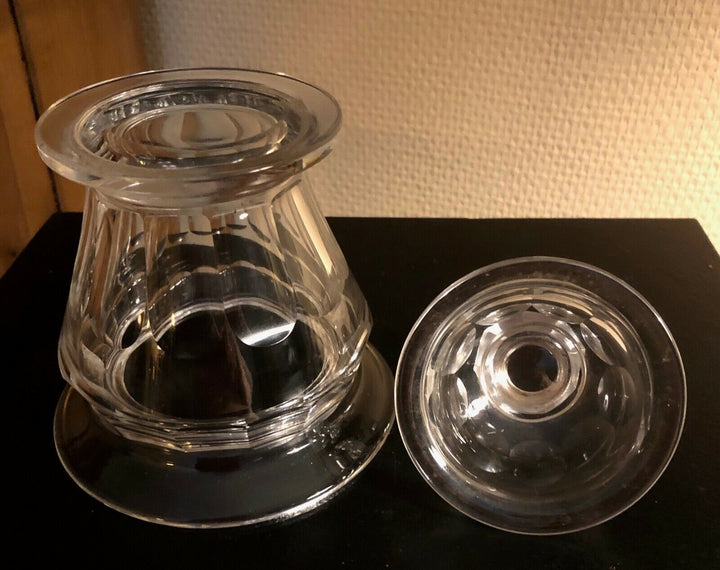 BACCARAT CONFITURIER ET SOUSCOUPE CRISTAL MODELE HARCOURT