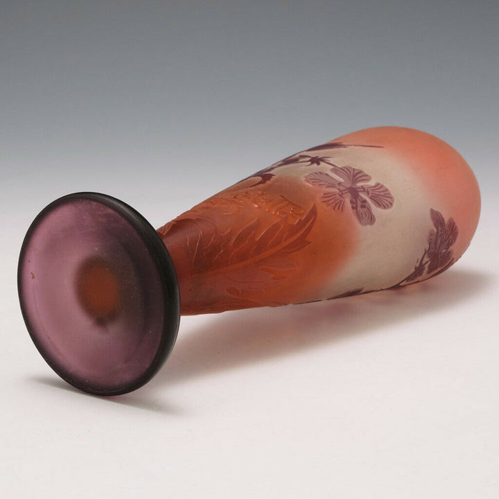 Galle Three Colour Cameo Vase c1925
