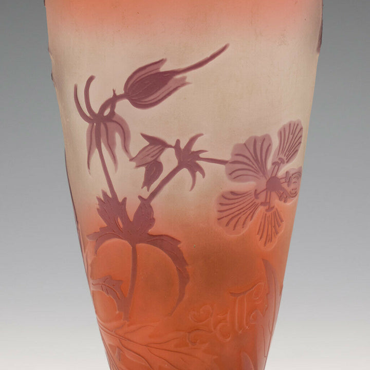 Galle Three Colour Cameo Vase c1925