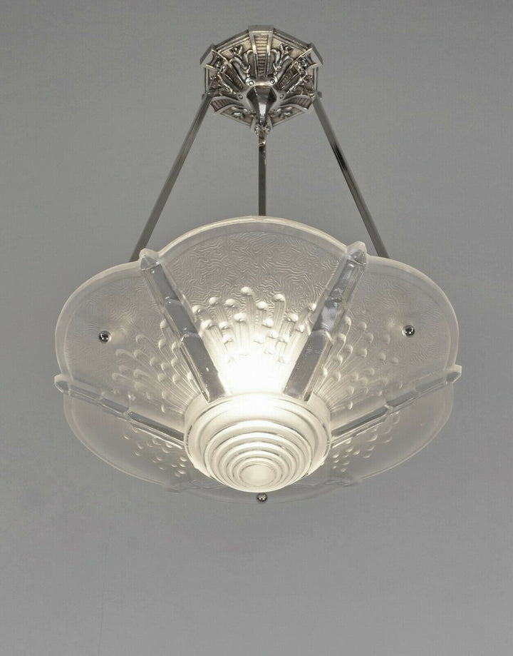 ミューラー兄弟　作：1930フランスアールデコ調シャンデリアランプ
