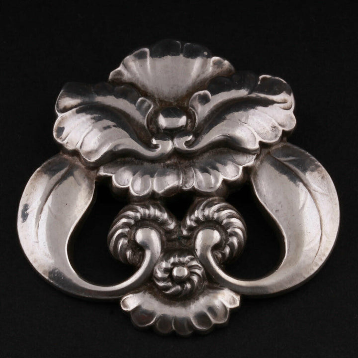 Georg Jensen Sterling Brooch # 97. Silver. GJ Himself. MADE IN DENMARK. RARE!