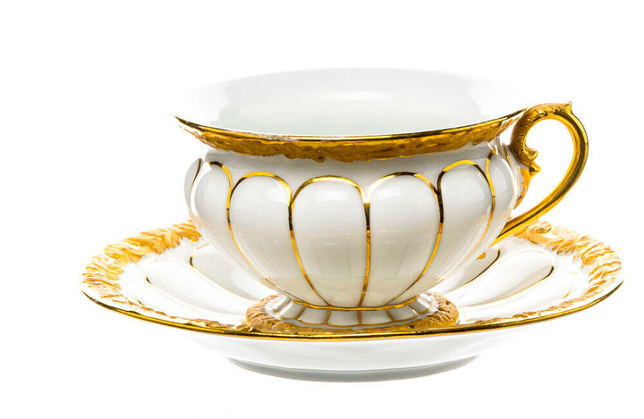 Kaffeegedeck Goldbronze Meissen X-Form Modell 17582 1. Wahl nach 1924