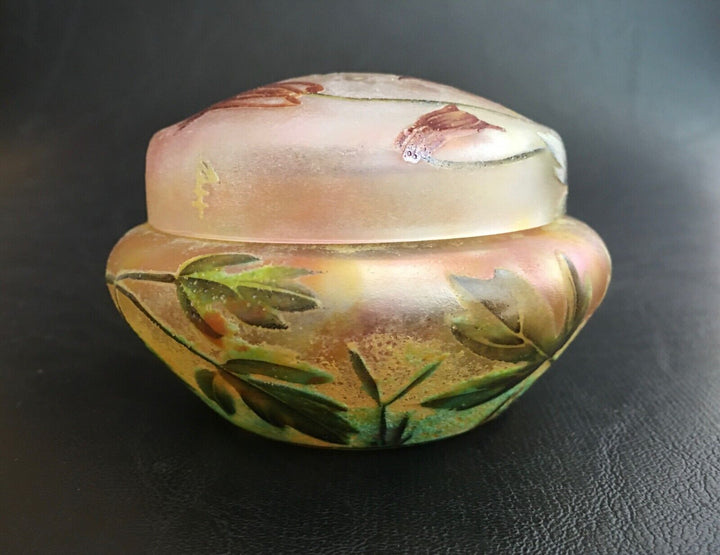 ドーム兄弟（ドームナンシー）オダマキの花の小物入れ（ボンボニエール・アンティークジュエリーボックス）