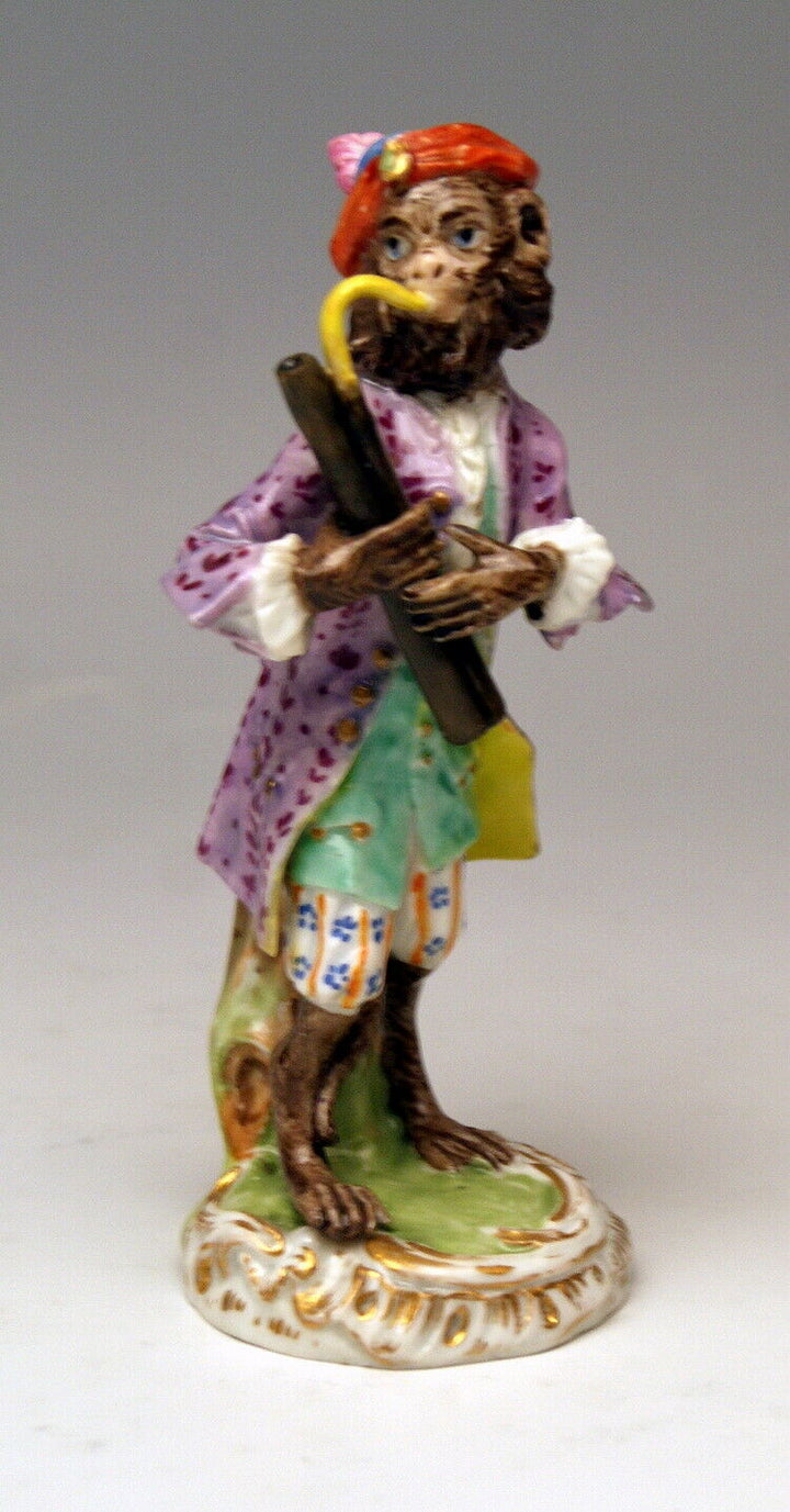 邁森 MEISSEN マイセン FIGUR AFFENKAPELLE FAGOTTIST MONKEY ORCHESTRA NR: 18 UM 1840