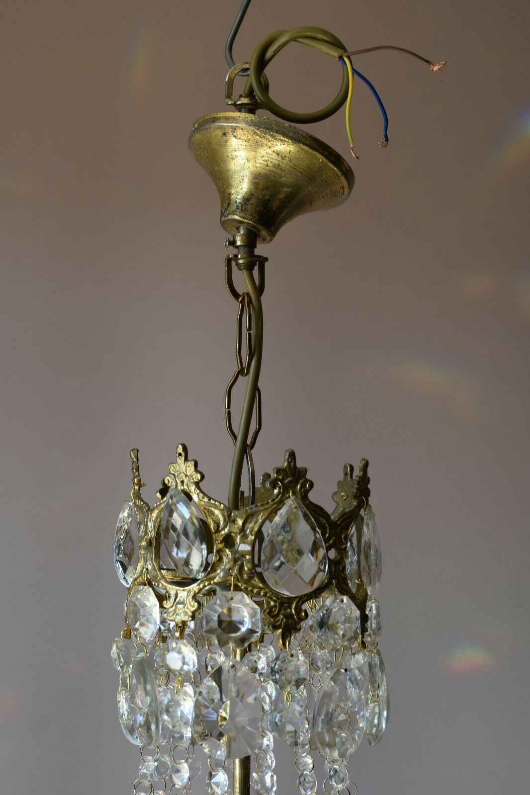 アンティーク/フレンチエンパイア式クリスタルシャンデリア 1950年代