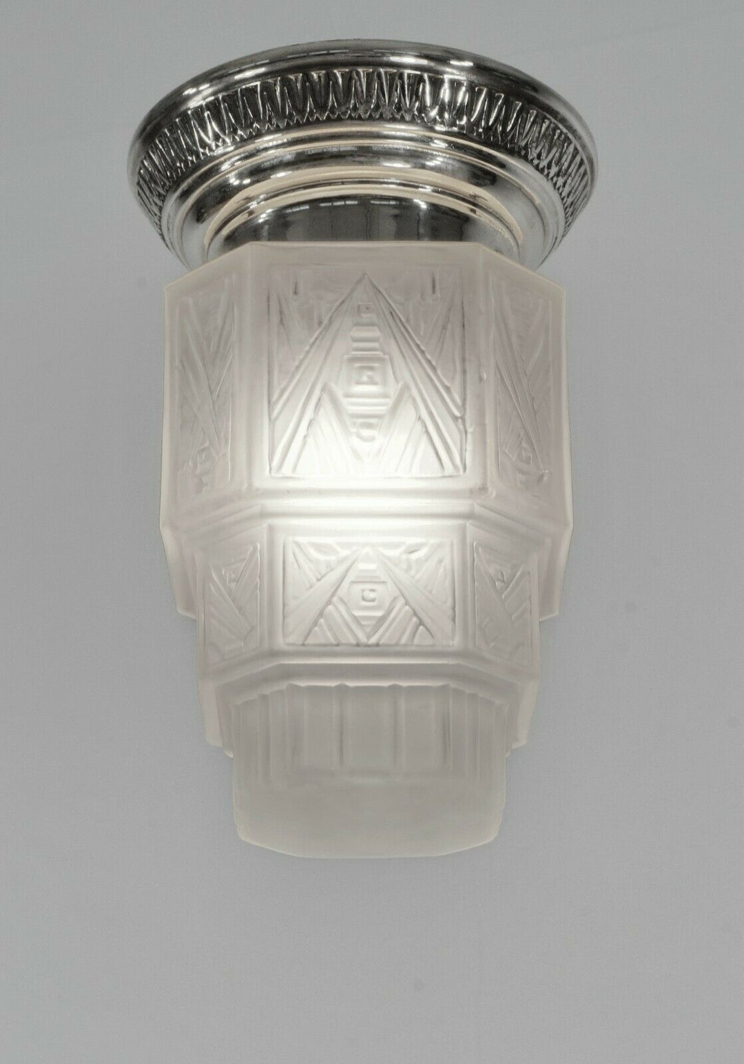 GEORGES LELEU : FRENCH 1930 ART DECO FLUSH MOUNT ...... chandelier lamp pendant