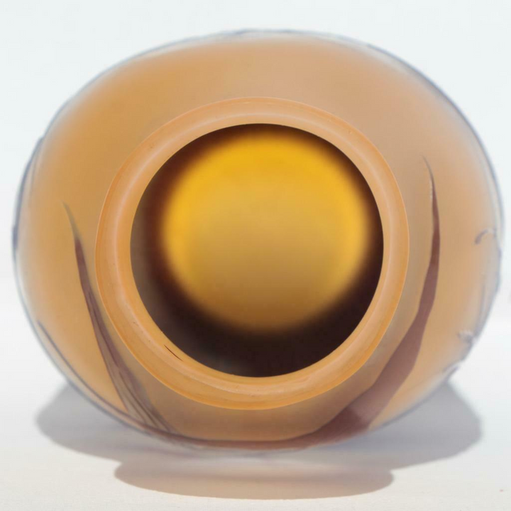 エミールガレ　フランス製　アンティーク　池　草　水　スイレン　蓮の花　ガラス花瓶