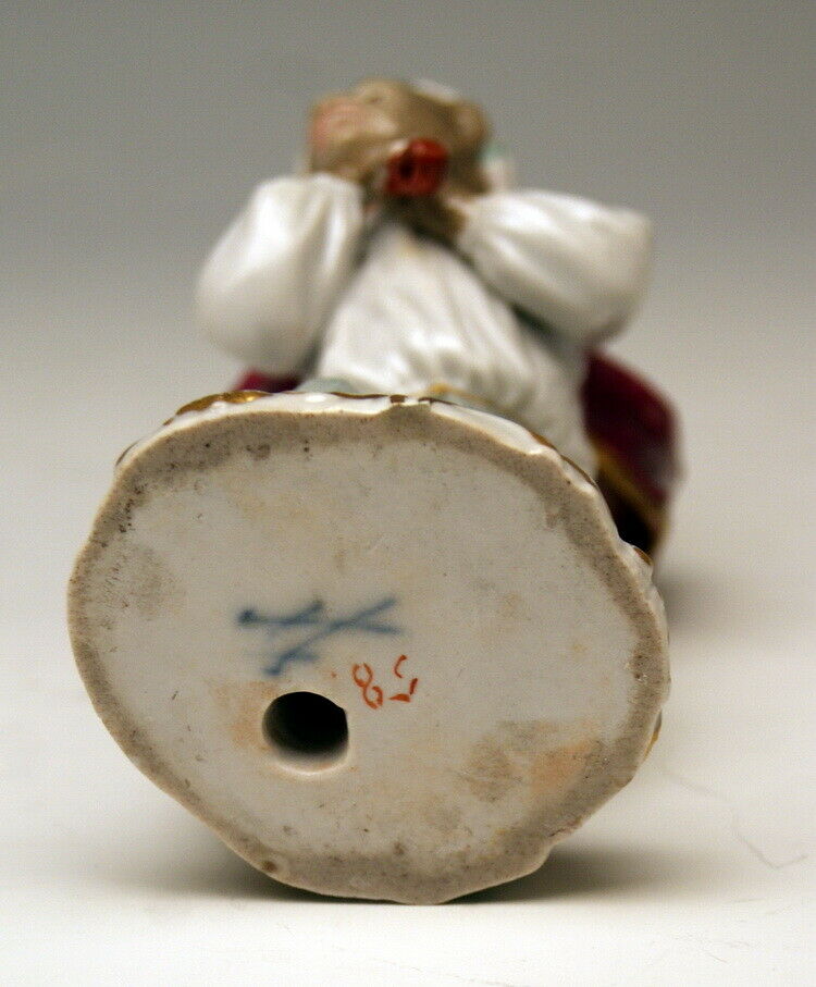 邁森 MEISSEN マイセン FIGUR AFFENKAPELLE MUSIKER MONKEY ORCHESTRA NR: 3 UM 1850