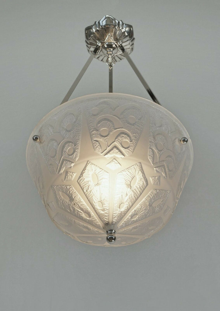 ドーム兄弟　アールデコ調　シャンデリア　1925年製