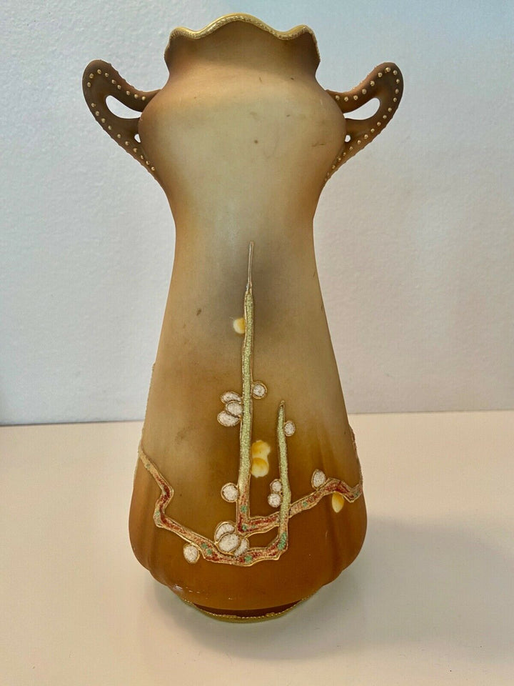 オールドノリタケ　コラレン　梅の花の花瓶　1909年