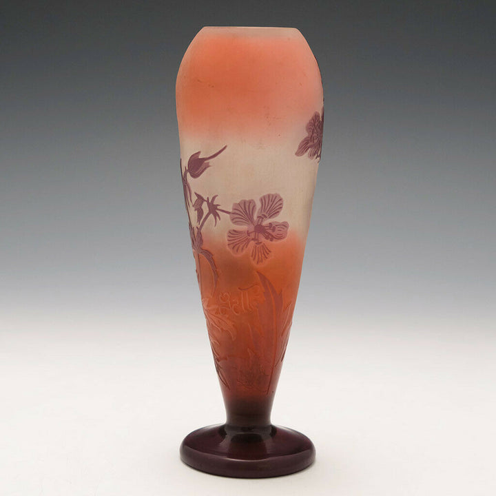 Galle Three Colour Cameo Vase c1925