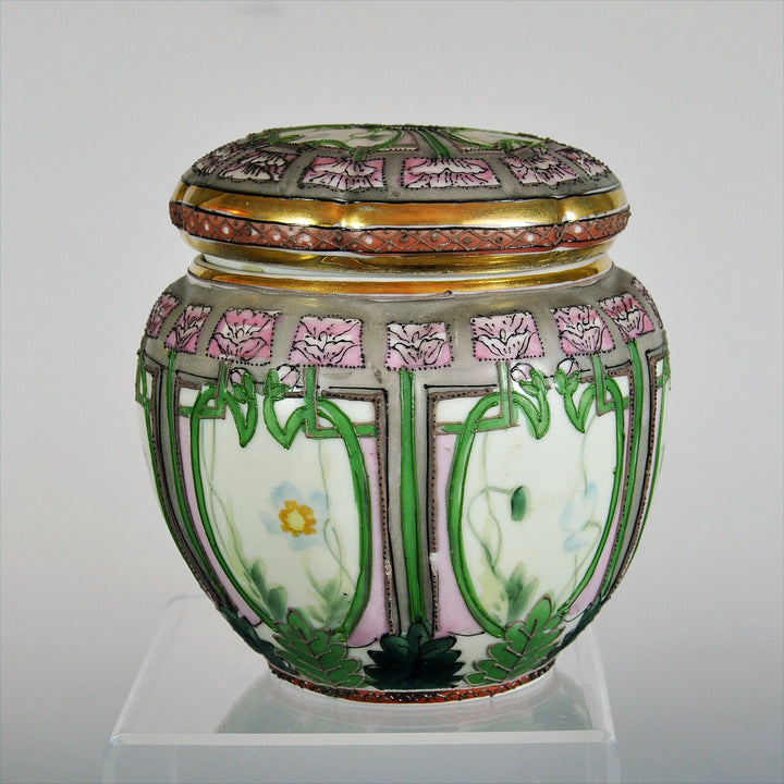 Morimura Nippon Hand Painted Humidor - Extravagantly Decorated - 1891-1911 Mark