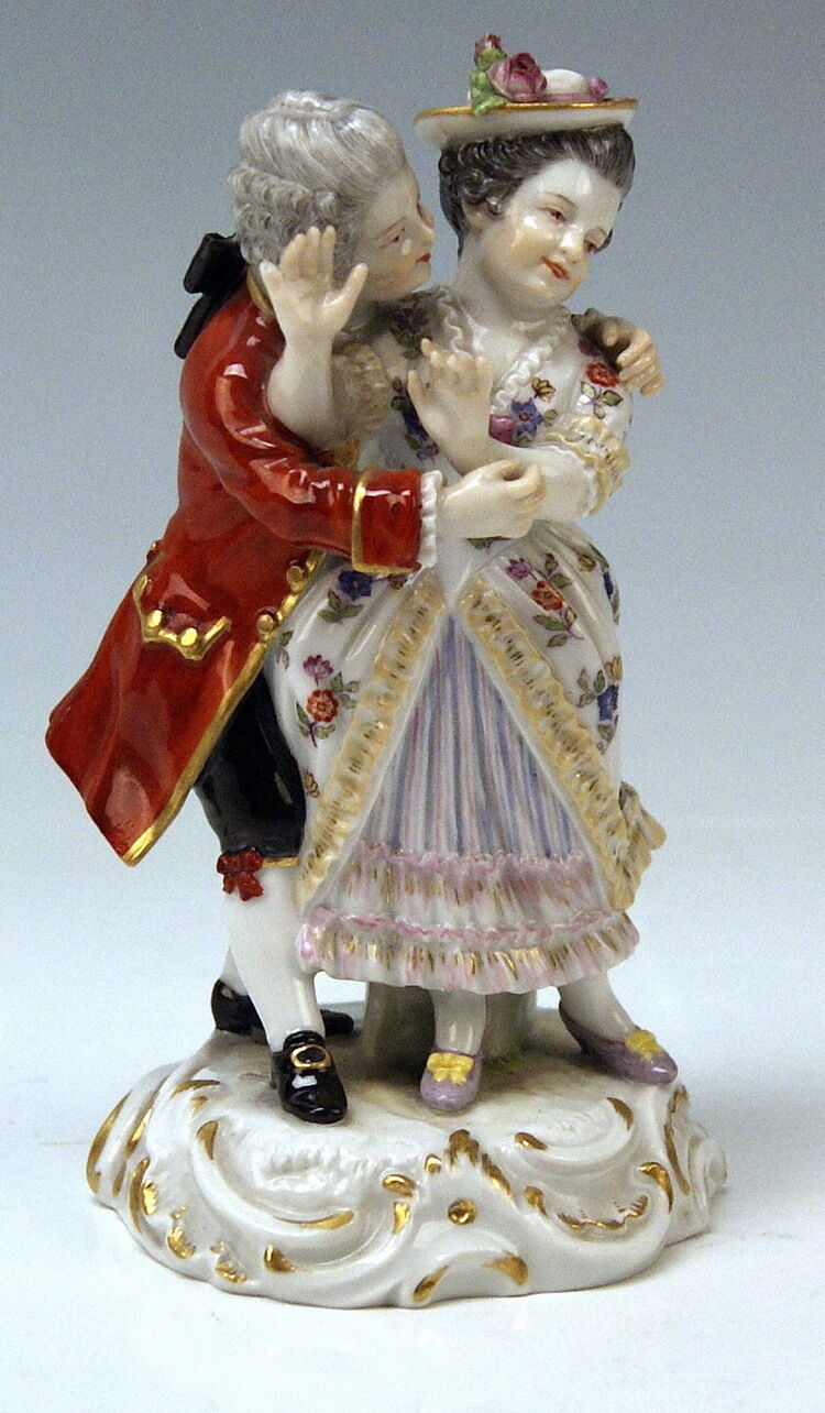 MEISSEN FIGUR GRUPPE TANZENDES PAAR GALLANT PAIR AUGUST RINGLER MNR:O141 UM 1890