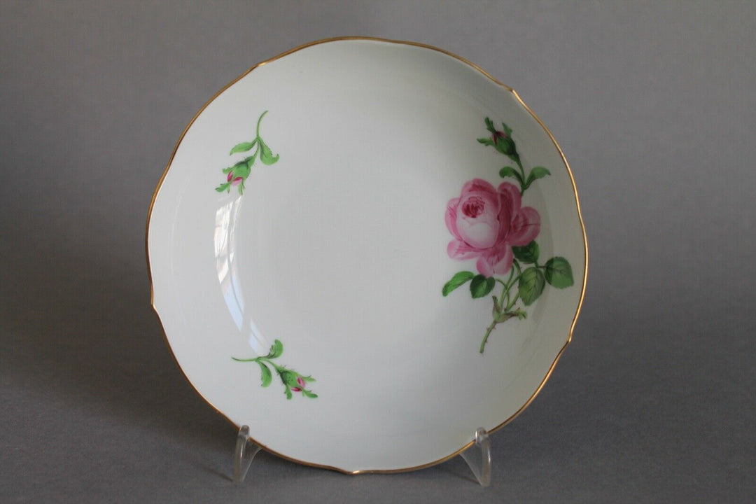 マイセン(Meissen)　カップ・ソーサー・プレート　ピンクローズ　金縁