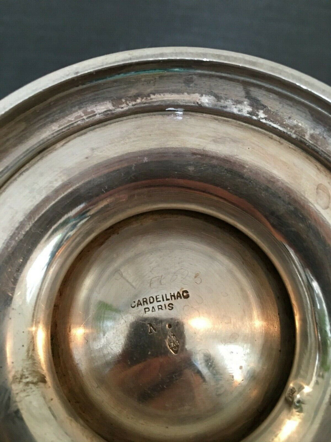 Cardeilhac belle teapot solid silver 950 °/°° king post minerve
