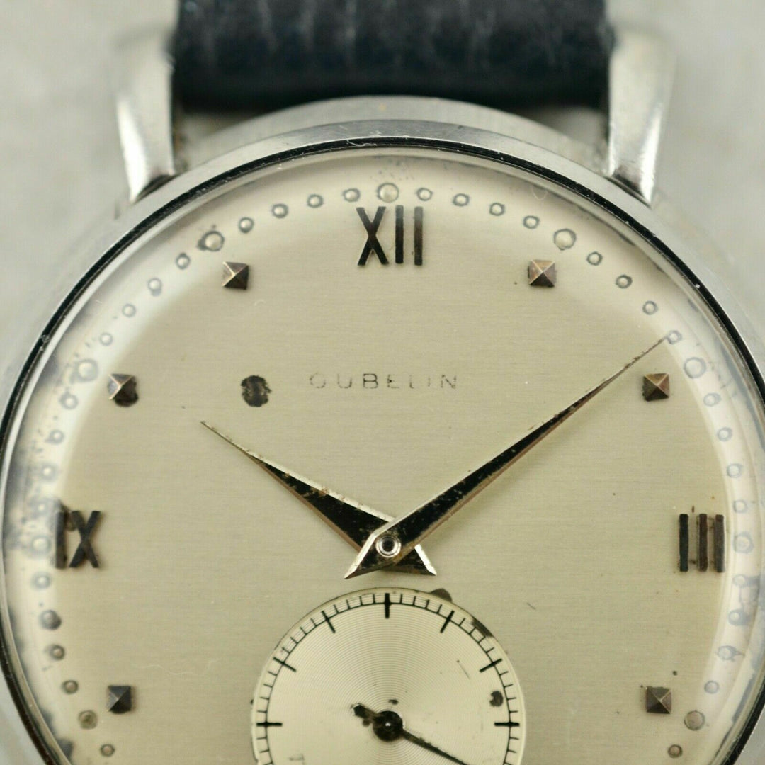 Vintage C.1948 IWC Schaffhausen Jumbo Calatrava Gübelin dial cal. 88 in steel