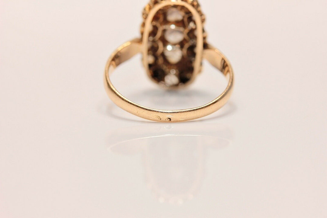 アンティーク ヴィクトリアン 14K ナチュラルローズカットダイヤモンドのリング